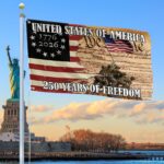 Premium America 250th Anniversary Grommet Flag VPVC120071, America 250th Flag, America 250th Birthday, Best Gifts On Independence Day, Veterans Day.