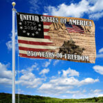 Premium America 250th Anniversary Grommet Flag VPVC120071, America 250th Flag, America 250th Birthday, Best Gifts On Independence Day, Veterans Day. - Image 2