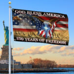 Premium America 250th Anniversary Grommet Flag VPVC120074, America 250th Flag, America 250th Birthday, Best Gifts On Independence Day, Veterans Day.