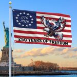 America 250th Anniversary Grommet Flag YSYF120096, America 250th Flag, America 250th Birthday, Best Gifts On Independence Day, Veterans Day.