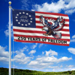 America 250th Anniversary Grommet Flag YSYF120096, America 250th Flag, America 250th Birthday, Best Gifts On Independence Day, Veterans Day. - Image 2