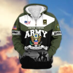 Premium US Veterans Zip Hoodie ATTN271025, Gifts For US Veterans, Gifts On Father's Day, Veterans Day. - Image 3