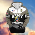 Premium US Veterans Zip Hoodie ATTN271025, Gifts For US Veterans, Gifts On Father's Day, Veterans Day. - Image 6