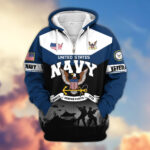 Premium US Veterans Zip Hoodie ATTN271025, Gifts For US Veterans, Gifts On Father's Day, Veterans Day. - Image 12