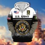US Veterans Zip Hoodie ESKQ241111, Gifts For US Veterans, Gifts On Father's Day, Veterans Day. - Image 2