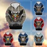 Premium US Veterans Zip Hoodie ATTN291023, Gifts For US Veterans, Gifts On Father's Day, Veterans Day.