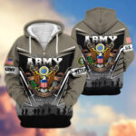 Premium US Veterans Zip Hoodie ATTN291023, Gifts For US Veterans, Gifts On Father's Day, Veterans Day. - Image 4