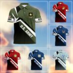 Premium US Veterans Polo Shirt ATTN250221, Gifts For US Veterans, Gifts On Father's Day, Veterans Day.