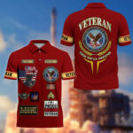 Premium US Veterans Custom Polo Shirt CPVC030301, Gifts For US Veterans, Gifts For Father's Day, Veterans Day. - Image 37