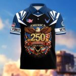 Premium America 250th Anniversary US Veteran Polo Shirt ATTN020221, Gifts for U.S. Veterans, Gifts for Independence Day, Veterans Day - Image 26