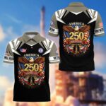 Premium America 250th Anniversary US Veteran Polo Shirt ATTN020221, Gifts for U.S. Veterans, Gifts for Independence Day, Veterans Day - Image 10