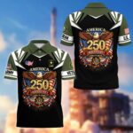Premium America 250th Anniversary US Veteran Polo Shirt ATTN020221, Gifts for U.S. Veterans, Gifts for Independence Day, Veterans Day - Image 4
