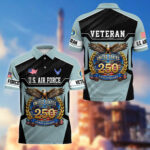 America 250th Anniversary US Veteran Polo Shirt DWWQ040321, Gifts for U.S. Veterans, Gifts for Independence Day, Veterans Day - Image 25