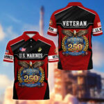 America 250th Anniversary US Veteran Polo Shirt DWWQ040321, Gifts for U.S. Veterans, Gifts for Independence Day, Veterans Day - Image 19