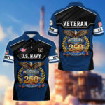 America 250th Anniversary US Veteran Polo Shirt DWWQ040321, Gifts for U.S. Veterans, Gifts for Independence Day, Veterans Day - Image 13