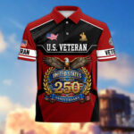 America 250th Anniversary US Veteran Polo Shirt DWWQ040321, Gifts for U.S. Veterans, Gifts for Independence Day, Veterans Day - Image 35