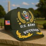 Premium Embroidered US Veterans Hats CPHN190114, Gifts For US Veterans, Gifts For Father's Day, Veterans Day - Image 3