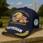 Premium America 250th Anniversary Embroidered US Veterans Hats CPVC100301, Gifts For U.S. Veterans, Gifts For Independence Day, Veterans Day. - Image 19