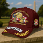 Premium America 250th Anniversary Embroidered US Veterans Hats CPVC100301, Gifts For U.S. Veterans, Gifts For Independence Day, Veterans Day. - Image 16