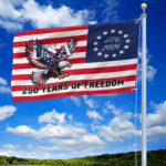 America 250th Anniversary Grommet Flag YSYF120096, America 250th Flag, America 250th Birthday, Best Gifts On Independence Day, Veterans Day. - Image 3